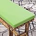 JXYQ 3 cm poduszka na ławkę ze skóry PU, długa poduszka na kanapę 2 3-osobową podkładka, na zewnątrz huśtawka ogrodowa leżak do opalania mata zastępcza, do wewnątrz patio do jadalni długie poduszki na ławkę – zielona|| 130 x 40 cm