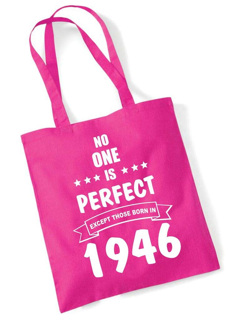 Fun Birthday Gift Present Tote Shopping Cotton Bag No One Is Perfect Except Those Born In Year 1946