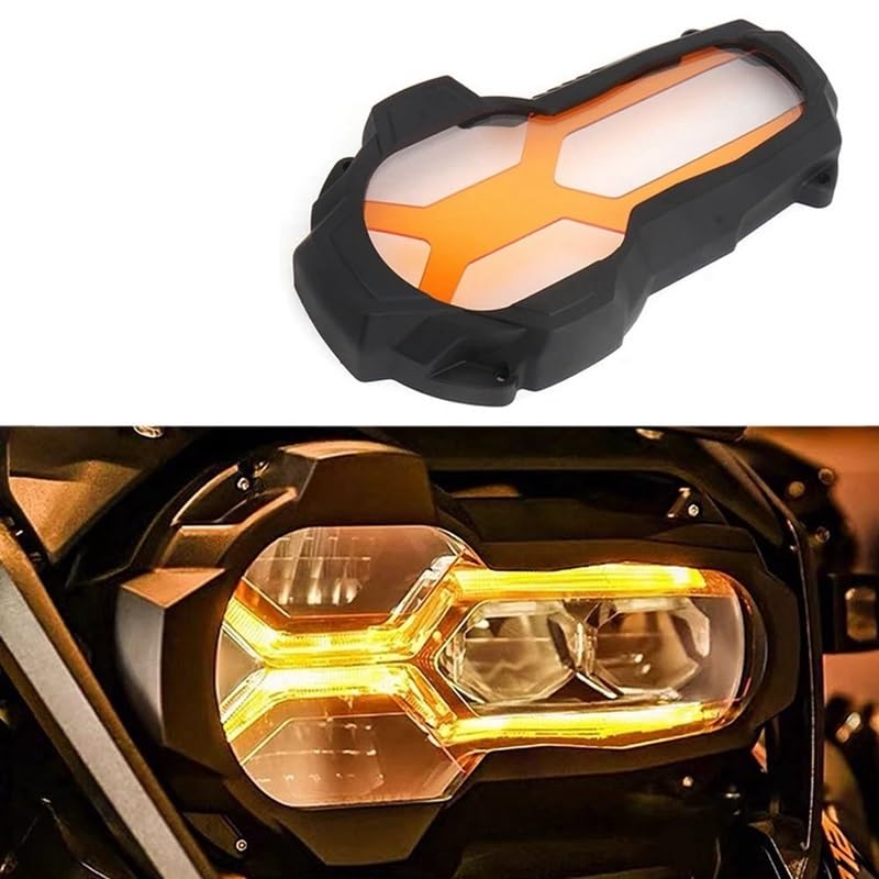 Couvertures fluorescentes orange pour phare R1250GS de raid