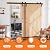SKYSEN 48in x 84in Double Sliding Barn Doors with 9FT Single Track Bypass Barn Door Hardware Kit, Unfinished Spruce Wood, Save Spacing, Easy to Install, Maximum Fit 85in Openning.(48-84-9FT-DGJ)