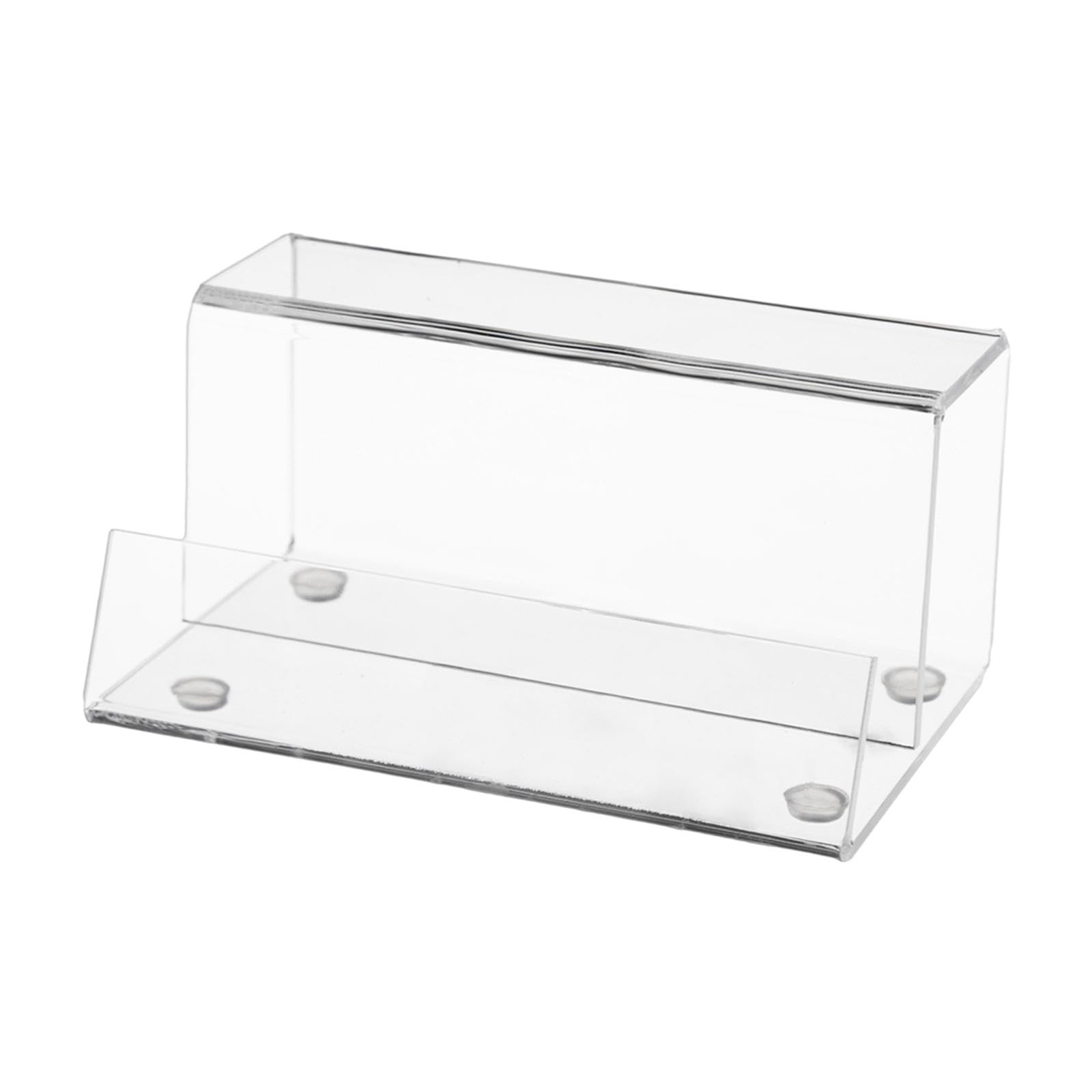 Akrylowy stojak na płyty winylowe, przezroczysta akrylowa półka windowa, kolor czarny, 15 x 9,5 x 7,3 cm, idealny dla miłośników muzyki i wystroju domu