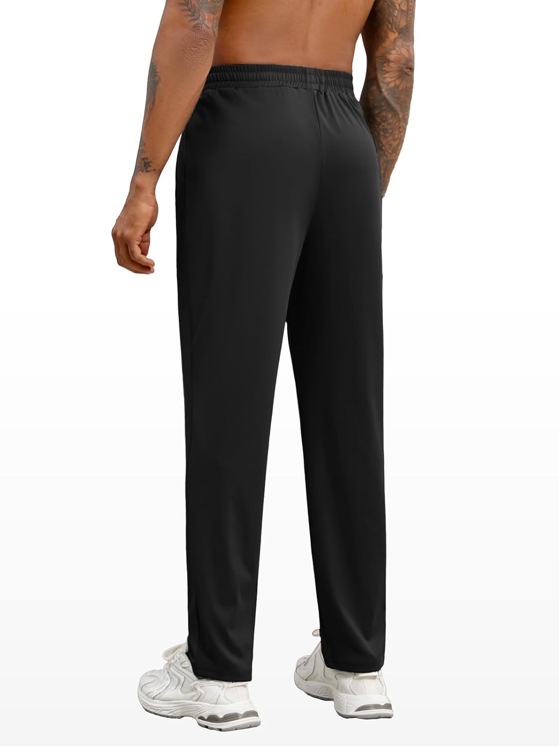 Auxo Mens Athletic Pants with Zipper Pockets Big and Tall Sweatpants Track Workout Gym Active Running Pants