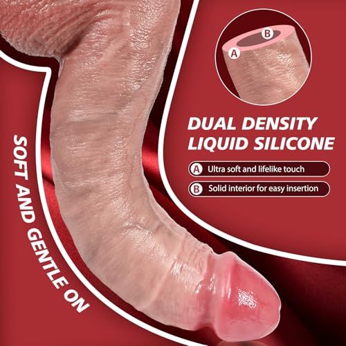 8.2 Inch Realistic Silicone Dildo for Women Dual Layer Big Toy - Image 3