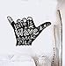 Adesivi Murali Sport Acquatici Vinile Adesivo Shaka Surf Poster Da Parete Oggettistica Per La Casa Surfering Wave Quote Adesivo Murale Surfista Mano 62X42Cm