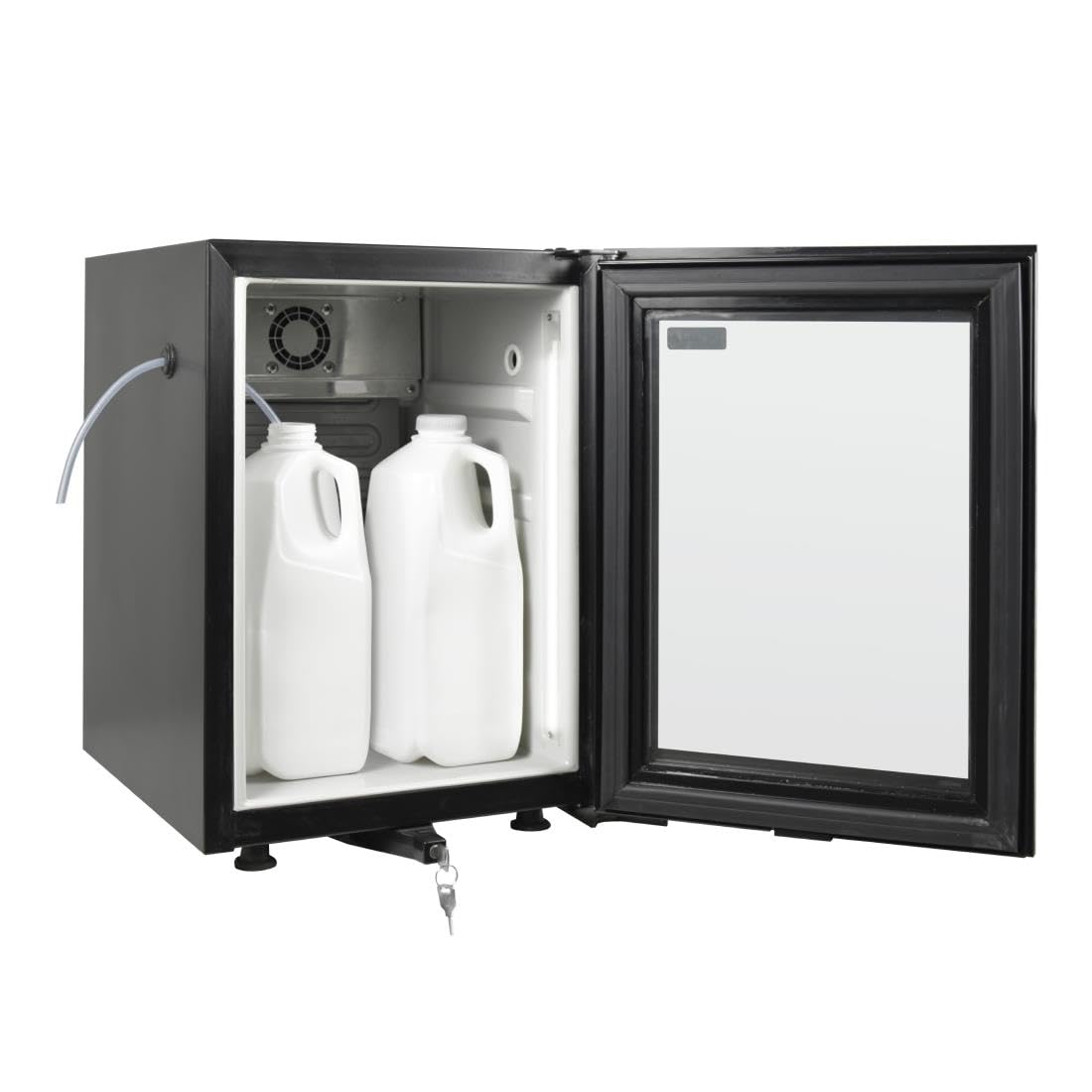 Polar G-Series Countertop Mini Milk Fridge 20Ltr -Milk Pipe Connection Hole - Removable Shelf, Lockable, DB109