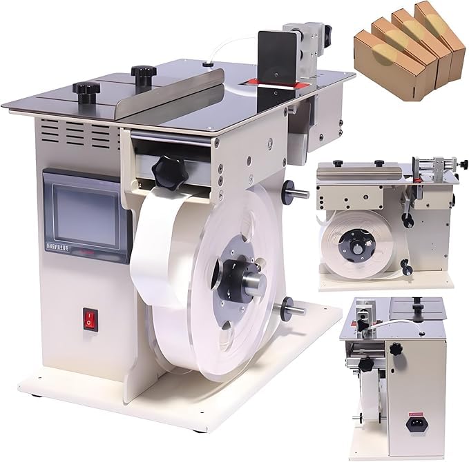 Etichettatrice angolare automatica 2 in 1, etichettatura staccabile, velocità/lunghezza regolabili, controllo touch screen per un'applicazione efficiente dell'etichetta