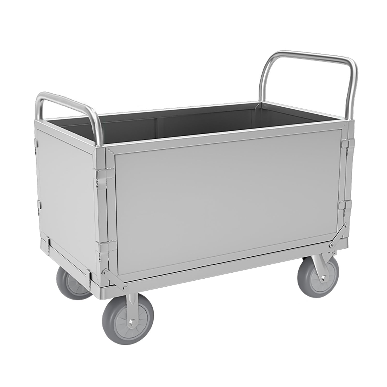 LKLNKVL Handcart, Heavy Duty with TPR Wheels, Load Capacity 400kg/880lbs, Suitable for Hospitals, Factories, Supermarkets