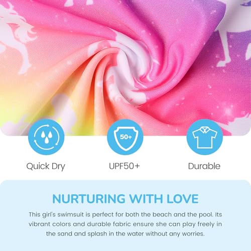 LQSZ Girls Rash Guard Sets Long Sleeves Swimsuit 3 Pieces Tankini Bathing Suit Swimwear for Girls 3-12 Years3