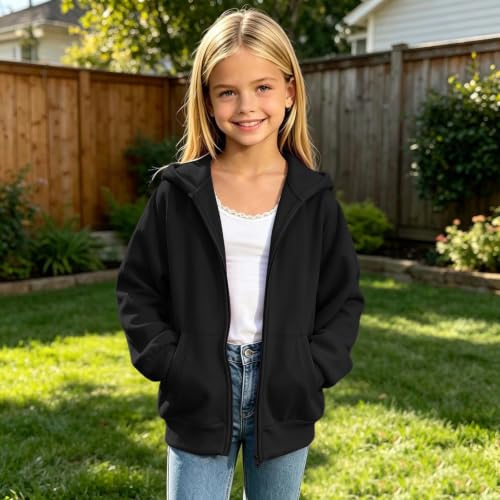 Sblioda Boys Zip Up Hoodie Kids Zip Up Hoodie Black - image 7