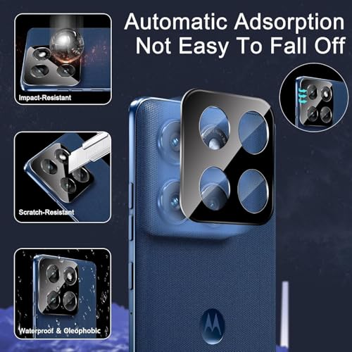 Image of Pack 1- Back Camera Glass Protector Compatible with Motorola Edge 70 Fusion 5G [3D Premium] Camera Glass Protector (Black)
