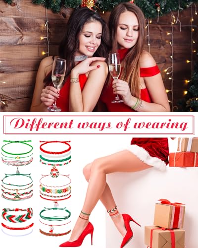 Image of Hicarer 21 Pc Friendship Bracelets Drawstring Anklets