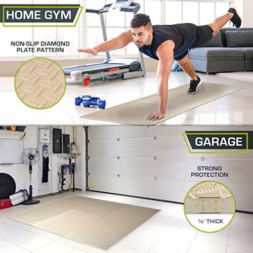 image for ProsourceFit Puzzle Exercise Mat ½ in, EVA Interlocking Foam Floor Ti