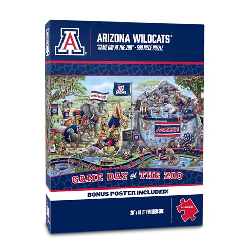Image of YouTheFan NCAA Arizona Wildcats inchGame Day At The Zoo inch 500 Puzzle