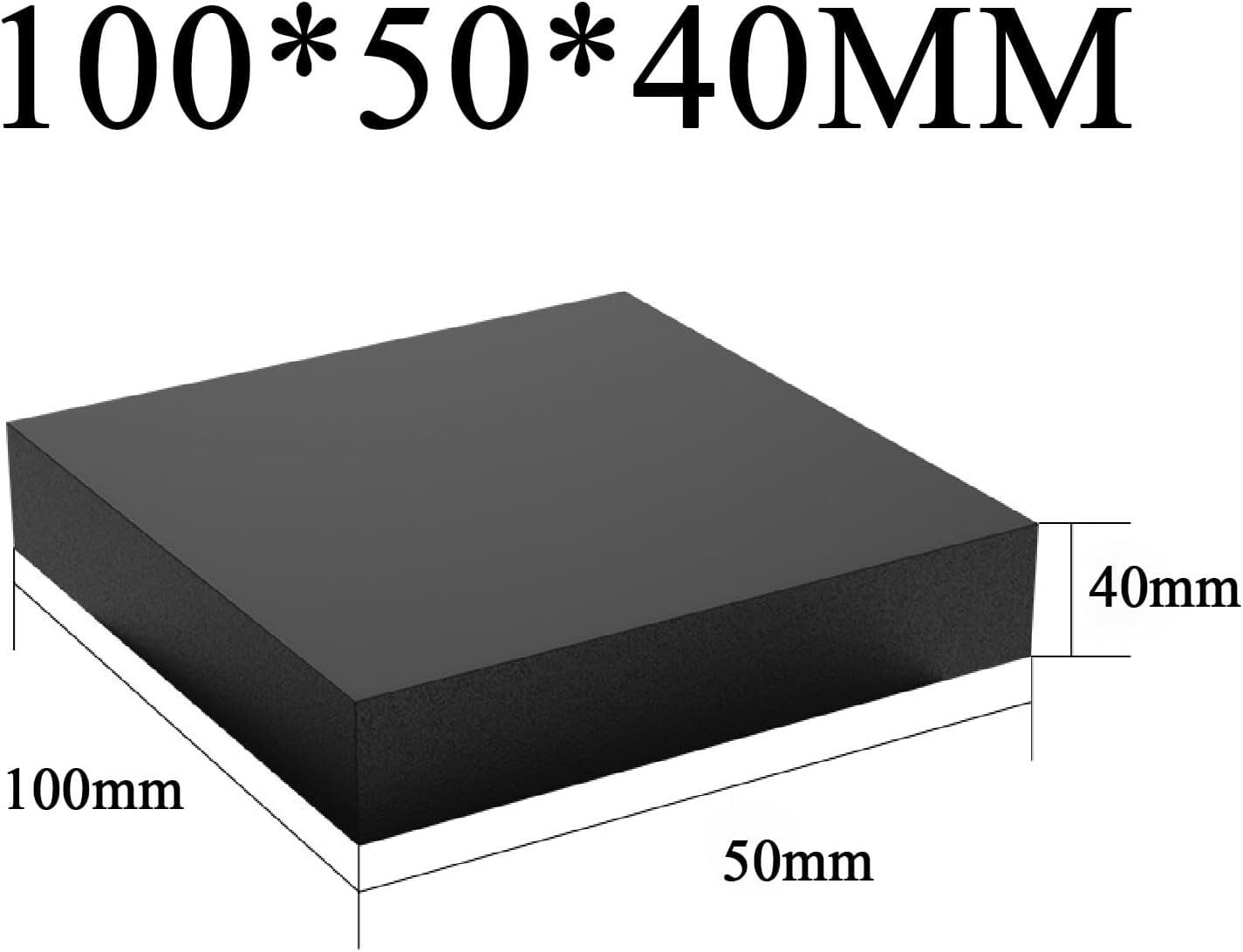 Almohadillas Protectoras para Muebles 4 Almohadillas de Goma Maciza for Banco de Trabajo de joyero(100 * 50 * 40mm)