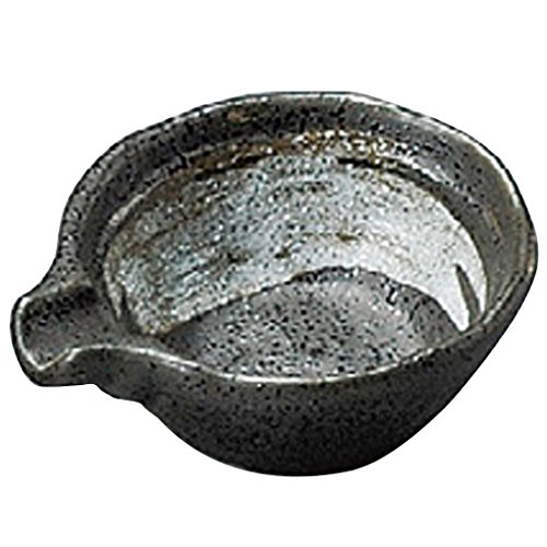 山下工芸(Yamasita craft) 天目白刷毛片口珍味 6.2×7.2×2.5cm 10748-108