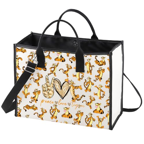 WZMPA Tiger Cosmetic Bag - Tiger Fans Gifts - Peace Love Makeup Zipper Pouch Bag - Merchandise (Love Tiger2-TB)