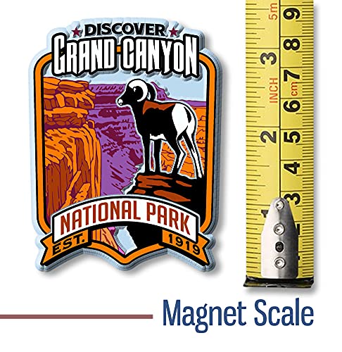 Imán Grand Canyon Nacional 2.5x3.2 pulg vintage miniatura 2