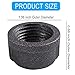 GOOVI 1/2 Inch Malleable Cast iron Pipe Cap, DIY Retro Furniture Threaded Pipes and Fittings, 10 Pack 1/2 Inch Pipe Cap.