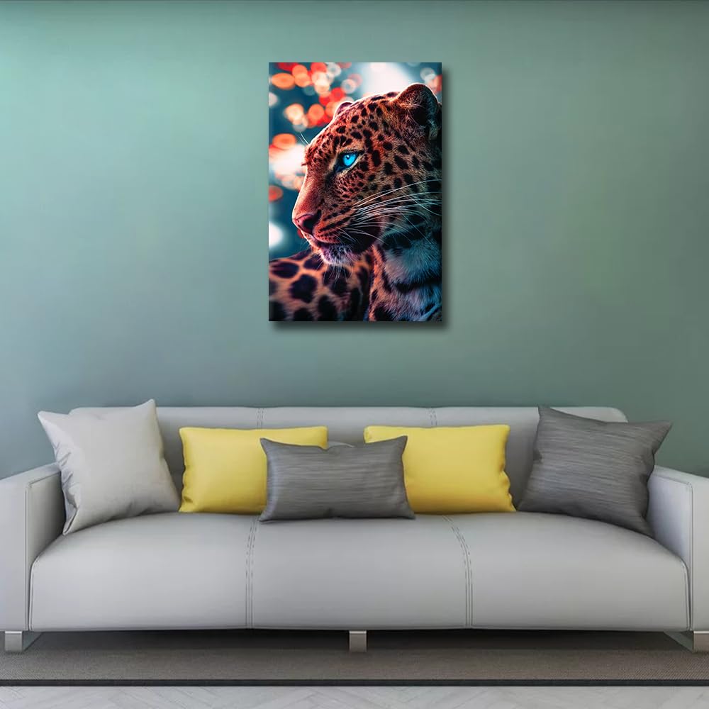 TISHIRON African Leopard Wall Art Canvas Prints for Living Room, 60x90cm