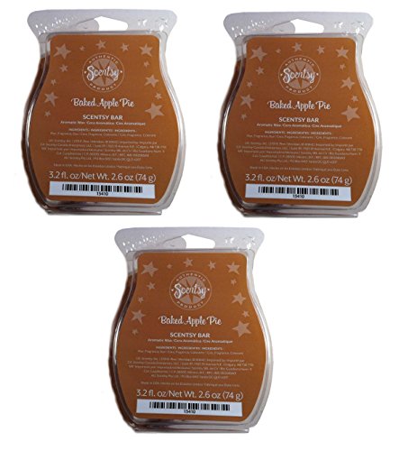 Scentsy Baked Apple Pie Wickless Candle Tart Warmer Wax, 3.2 Fl oz