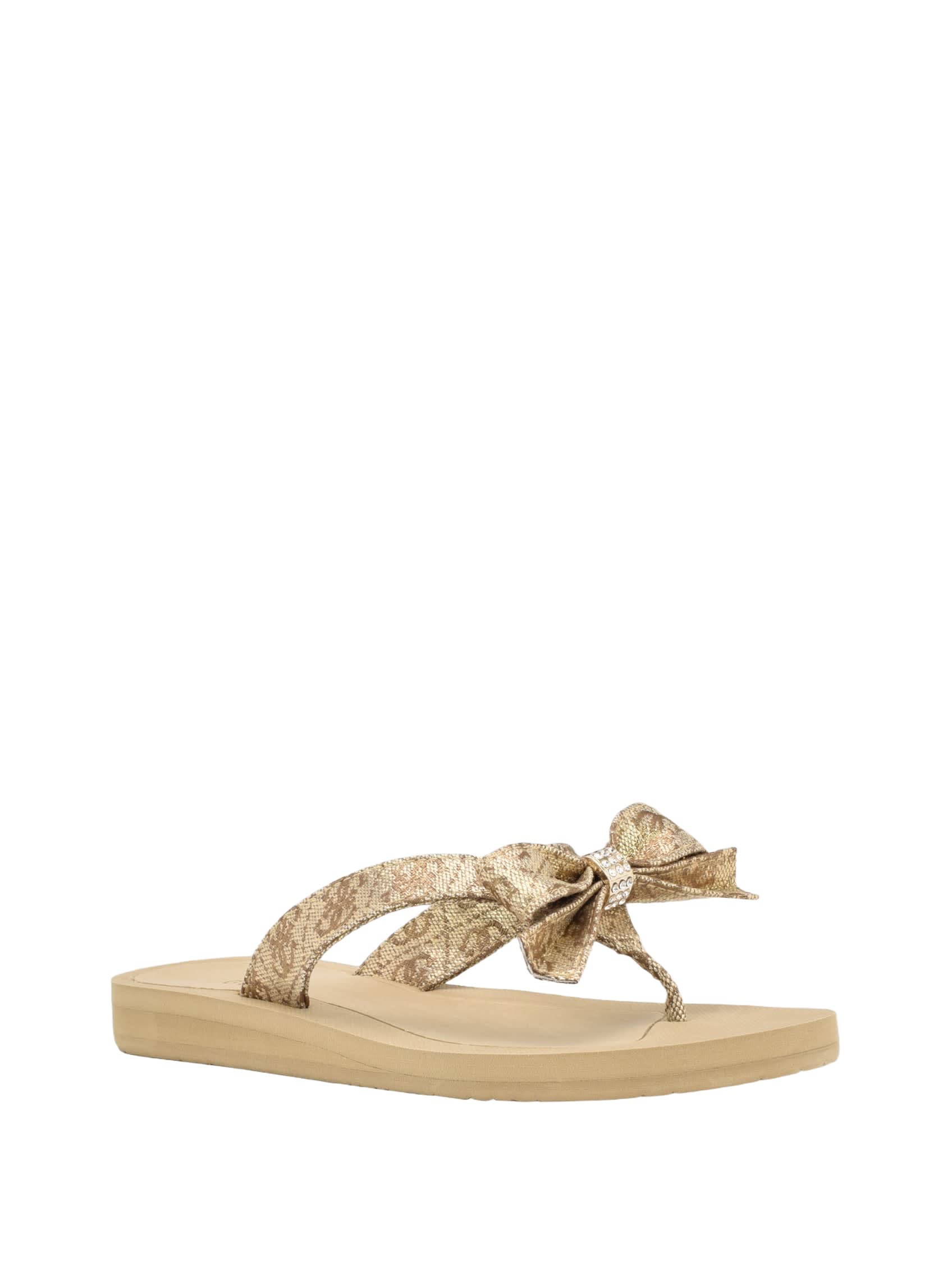 GUESS Women's Tuta Sandal, Gold 710, 8.5 UK