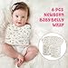 Funnysoft 6 Pcs Newborn Snuggle Strap Adjustable Arms Swaddle Band Baby Belly Band Arms Safe Swaddle Sleep Wrap Blanket for Newborn Infant Boy Girls (Flower and Animal Style)