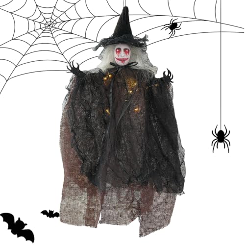 Sorcière d'Halloween lumineuse : l'accessoire suspendu idéal pour rompre la monotonie des fêtes - 7