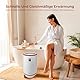 SereneLife Handtuchwärmer Elektrisch Eimer, Handtuchtrockner mit Timer, Tragbare Heizung Wärmegerät für Bad, Hotel, Spa & Wellness mit automatischer Abschaltung, Energiesparend & Mobil, Rot
