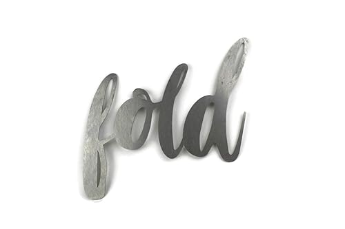 Miniatura 480 de Steel Metal Script Word Art - Various Sizes and Finishes (cheers Small 12.5x6", Raw, Unfinished Steel)