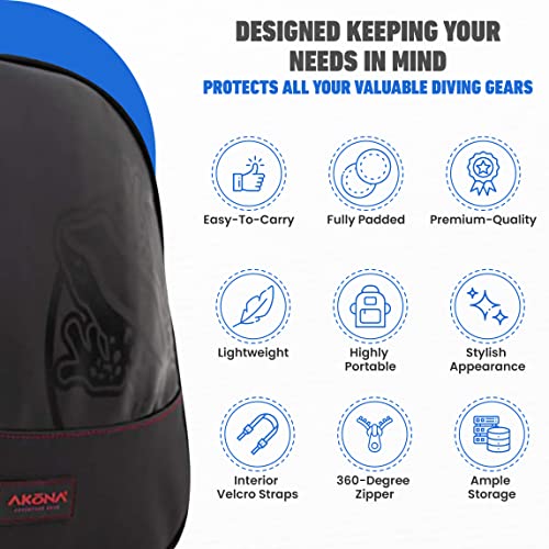 Akona Pro Scuba Diving Regulator Bag, Protect And Organize Your Diving Gear And Travel Essentials, Premium-Quality Regulator Bag, One Size, Red #TOP3