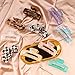 Magicsky 10 Pcs Hair Claw Clips for Women, Opal Marble Tortoise Acrylic Large Clip for Thick Thin Hair, 90's Cute Butterfly Barrettes Pins, Aesthetic Styling Accessories for Girls-Rectangle