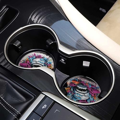 Portavasos para carro con diseño graffiti, 2 piezas miniatura 7