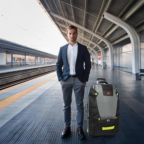 World Traveler Rolite Alpine Upright Style Lightweight 30-Inch Rolling Duffel Bag - Grey2