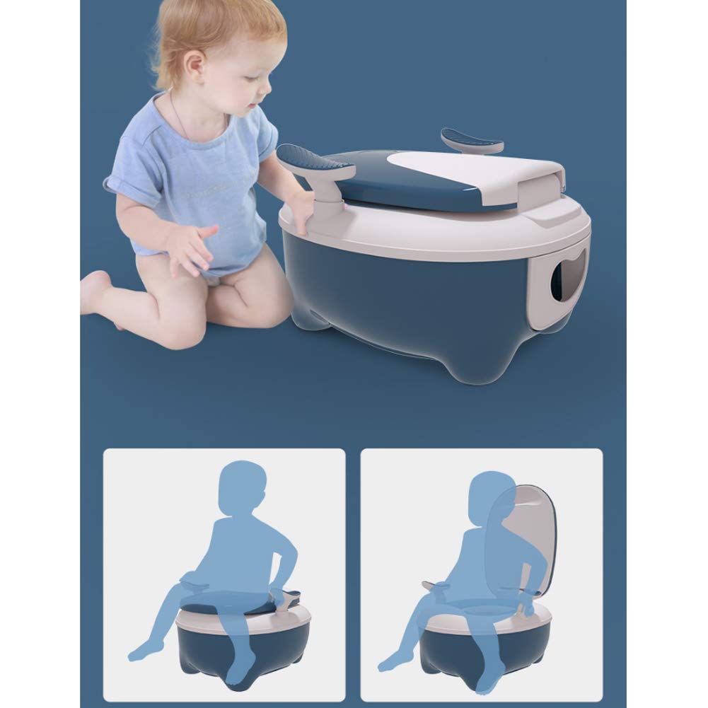 Baby Töpfchen, Kinder-Toiletten Trainingssitz, Tragbare Abnehmbare Toiletten-Pu-Kissenbasis Rutschfest, Integriertes Clamshell-Design, Geeignet für Jungen und Mädchen Im Alter Von 1-6 Jahren
