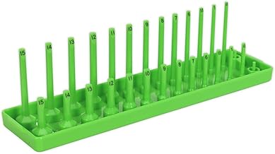 Sealey SH1414HV - Soporte para llaves de vaso (cuadrado, 1/4"-4-15 mm), color rojo y verde
