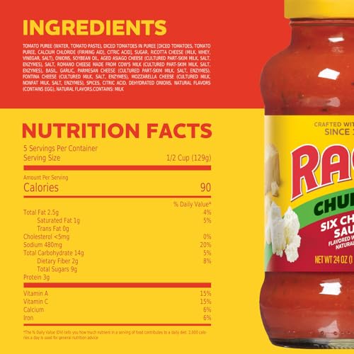Image of Ragu Six Cheese Pasta Sauce, 680g