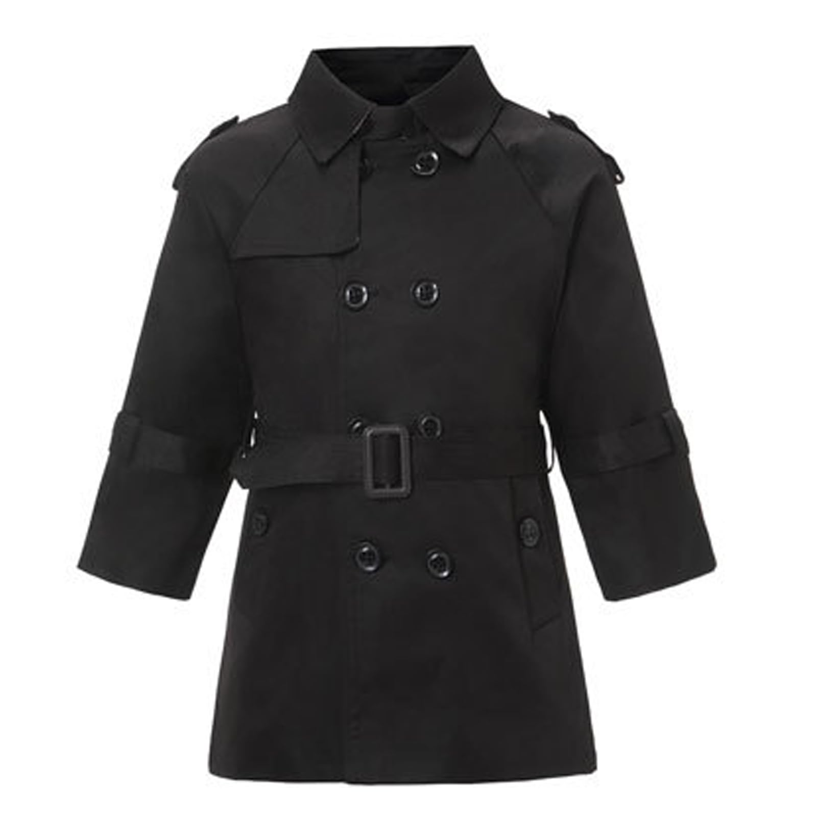 Acuryx Little Boy's Trench Coat with Waist Tie Double