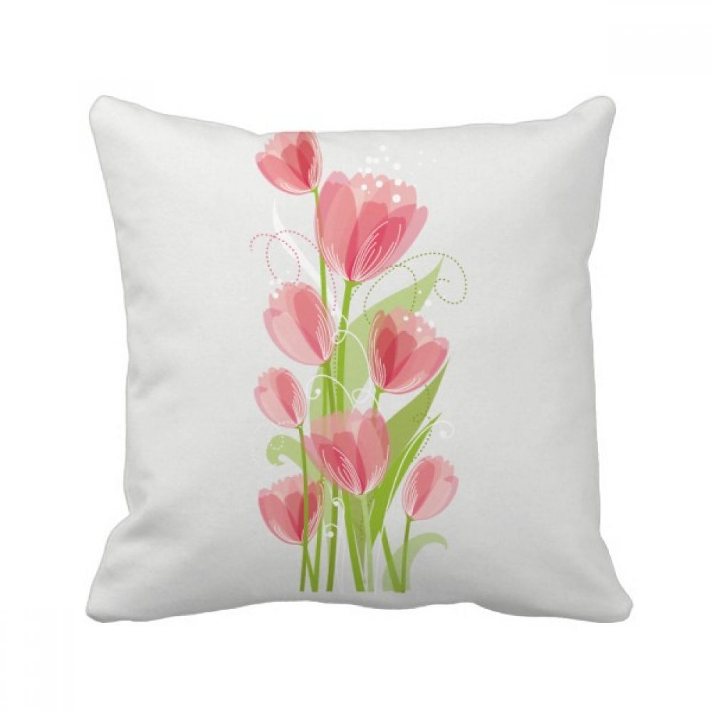 Coussin tulipe fleur illustration de 40 x 40 cm multicolore pour decoration canape