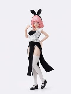 HAMRETHYPPZ 可愛いセット、男性女性の服装1/12、 カジュアルセット、 サイズ 1/12スケール スケールフに服を着せる キュートなメイド服、セクシーなロングスカートスーツ、脚見せロングスカート(ヘッド、素体は含まりません)