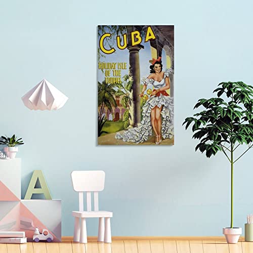 Aomaca Vintage Posters Cigar Posters Cuban Cigar Retro Posters Bar Decoration (4) Canvas Wall Art Room Decoration Aesthetics Wall Paintings Gifts 20X30Inch(50X75Cm) #TOP3