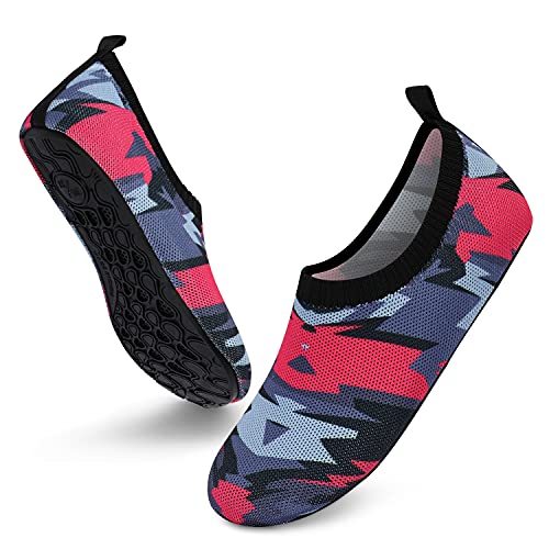 Image of ANLUKE Water Shoes for Women Men Quick-Dry Swim Shoes for Pool & Beach | Breathable knit upper with a flexible barefoot feel; ideal for pool, beach, swim, yoga or slippers.
