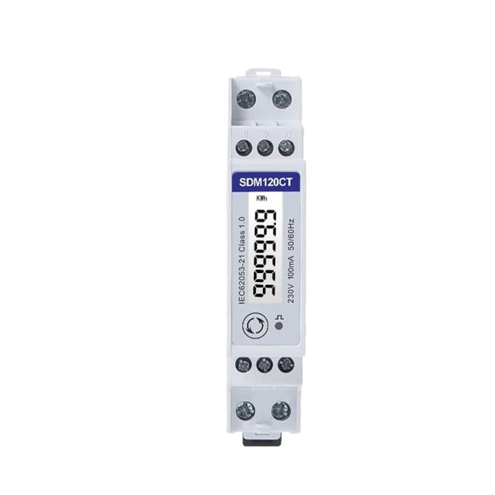 TBZOQAID DIN Rail Energy Meter SDM120CT-MV 0.1V Input 1 Phase 2 Wire 230V RS485