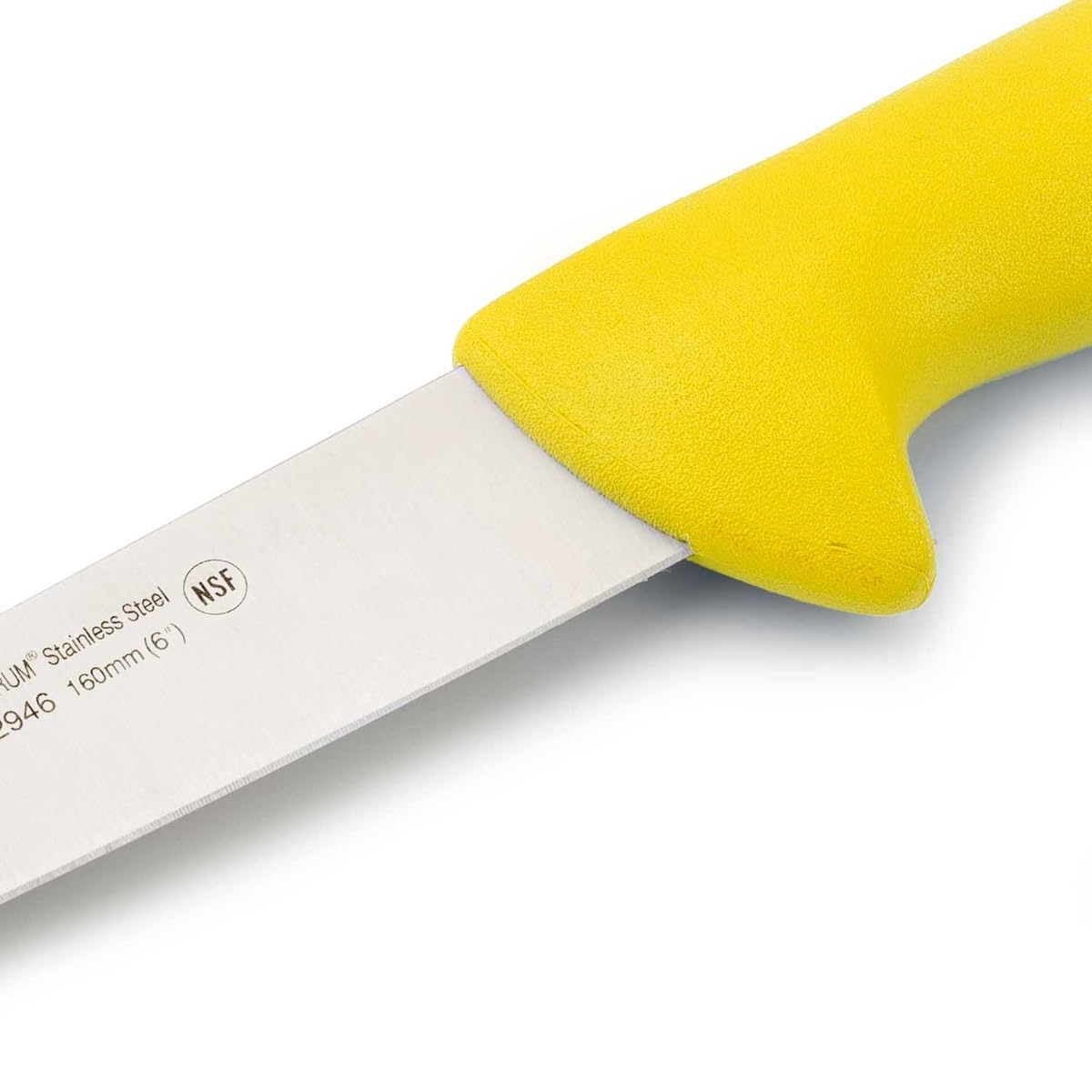 Arcos Couteau de Boucher Acier Inoxydable Nitrum Lame 200 mm Professionnel Viande Série 2900 Jaune