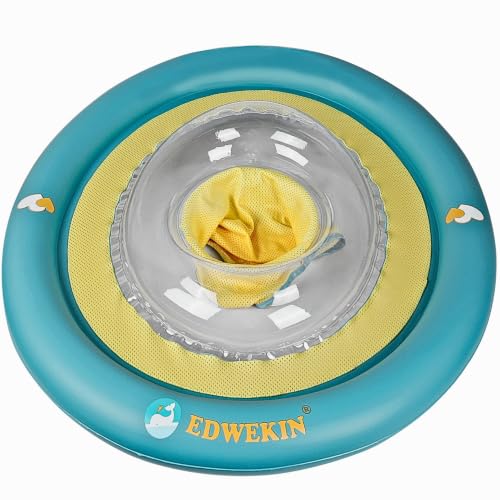 EDWEKIN® Premium Baby Schwimmring, Mitwachsende Schwimmhilfe, Schwimmsitz Kleinkinder, Schwimmreifen für Kinder ab 6 Monate bis 3 Jahre (Krokodil)