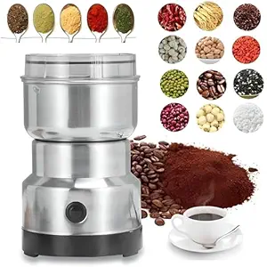DORLANK-Stainless-Steel-Multifunction-Smash-Machine-Spice-Grinder-Portable-Electric-Grain-Mill-Grinder-Dry-Fruit-Steel-Grain-Spices-Cereals-Seasonings-Coffee-Bean-Grinder-Machine-(Pack of 1)