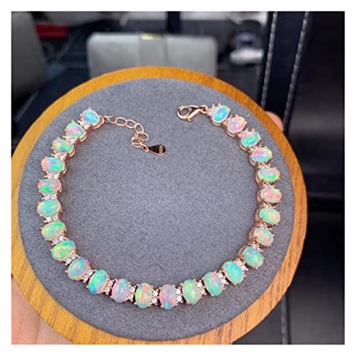 Bague en opale naturelle et argent 925 exquis pour filles
