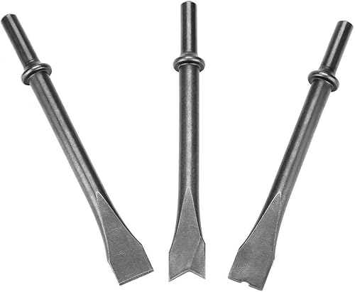 Miniatura 9 de Juego de 3 cinceles de martillo neumático, vástago redondo extra largo, martillo neumático para martillo neumático 150190250, diámetro del vástago