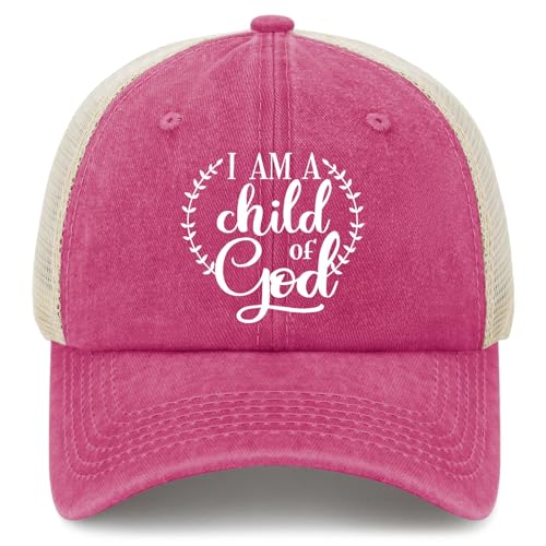I Am A Child of God Sun Hat Blue Hat Womens Baseball Caps Gifts for Grandpa Golf Hat