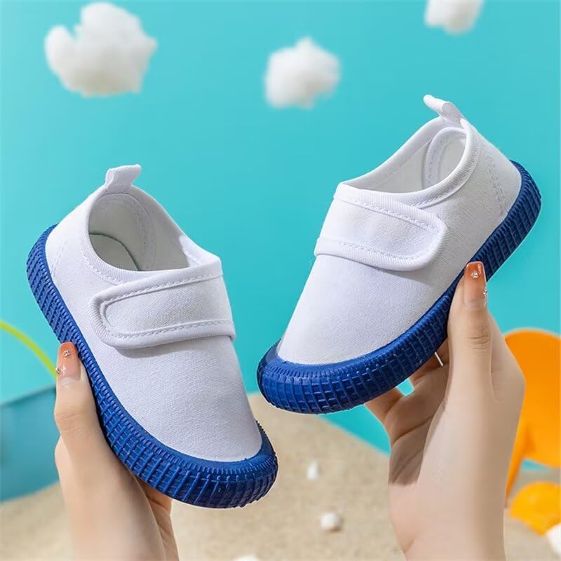 Kids Boy Girl White Fashion Canvas Shoes for School Walking Running Travel3