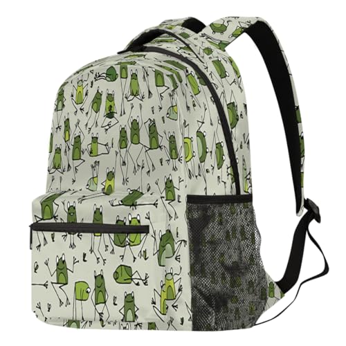 Sac à dos ordinateur portable grenouille grand format pour soulager le dos des étudiants